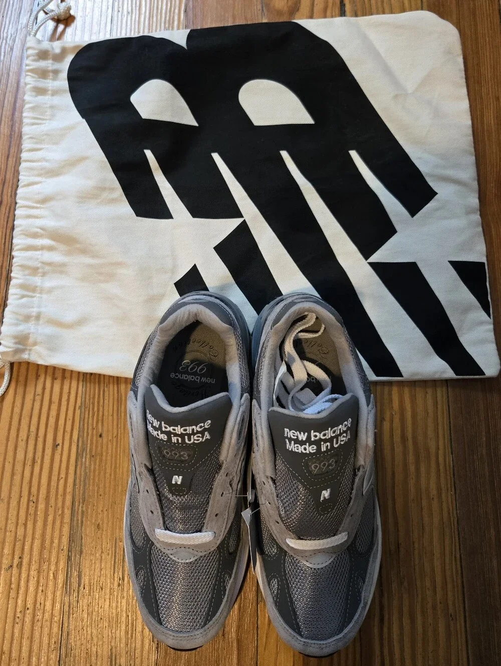 New Balance 993 Grey Suede Sneakers